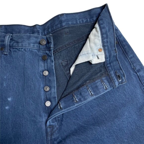 Levi’s 501XX Jeans Button Fly Size 38 100% Cotton Blue Faded Denim Straight Leg - Picture 4 of 11